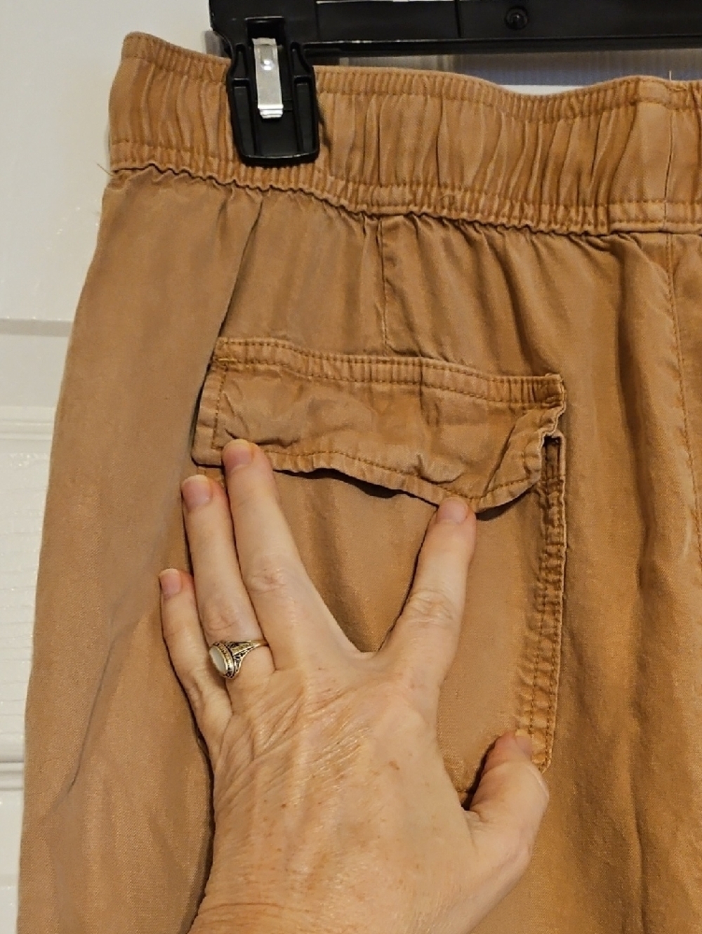 Velvet Heart Flowy Cargo Pants - Tan - Picture 8 of 15